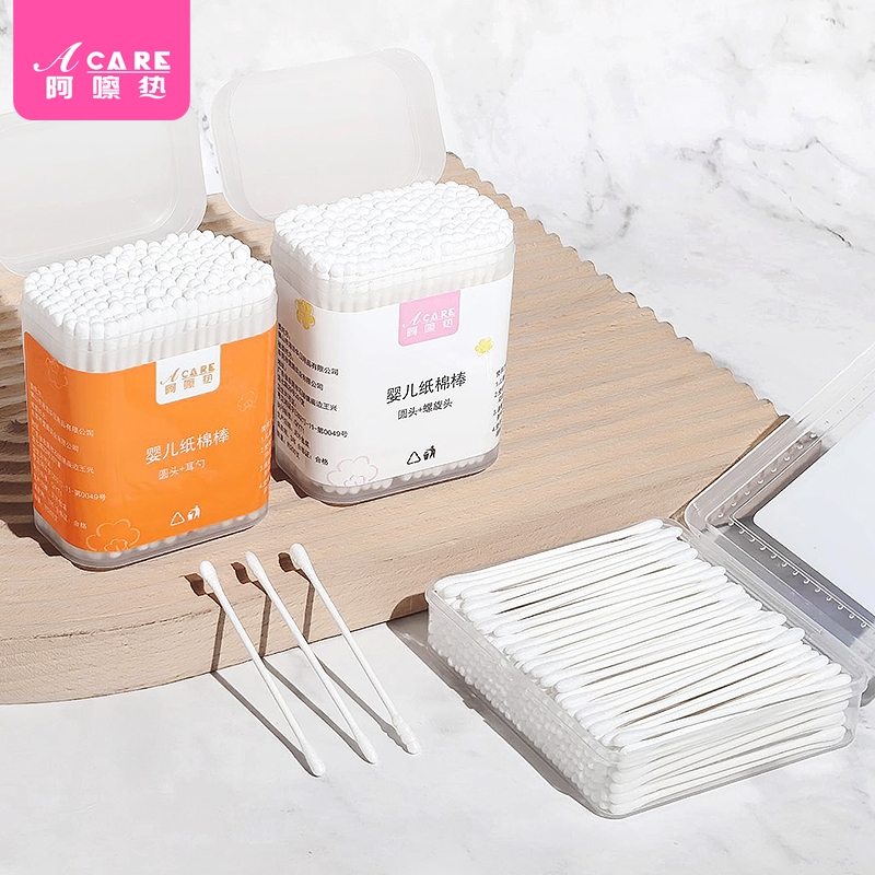 棉签/婴儿B1pf0-棉签掏耳朵小头棉棒家用双头棉签清理耳朵工具