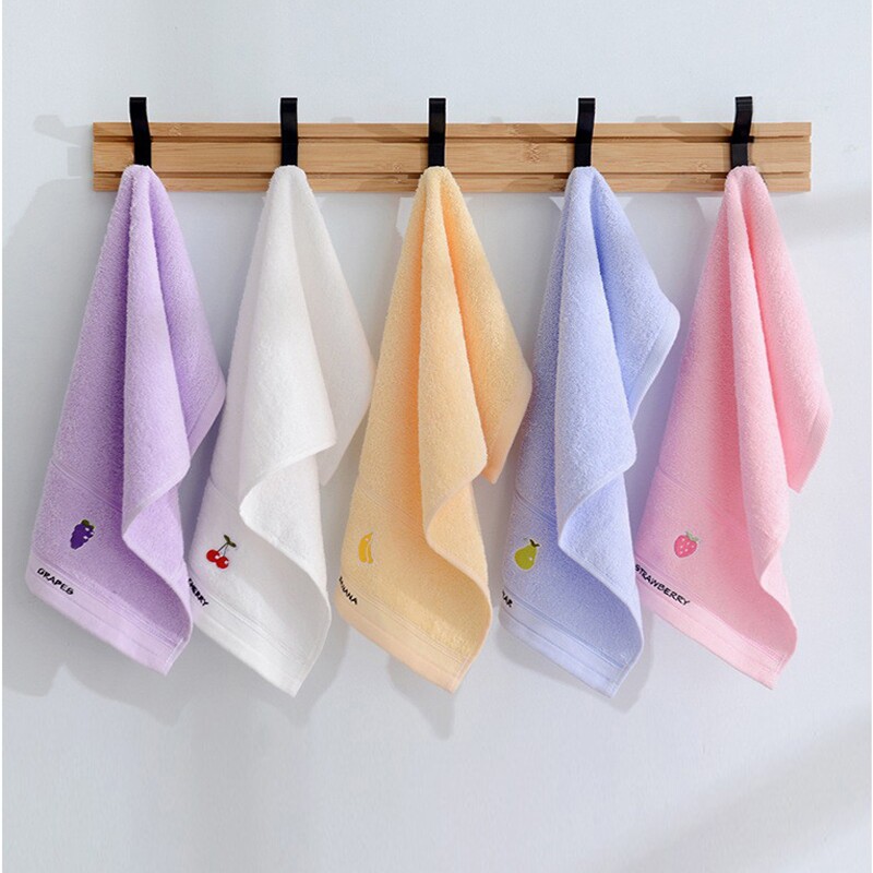 10条装100%全棉毛巾儿童洗脸巾纯棉小孩手巾柔软小毛巾薄款不掉