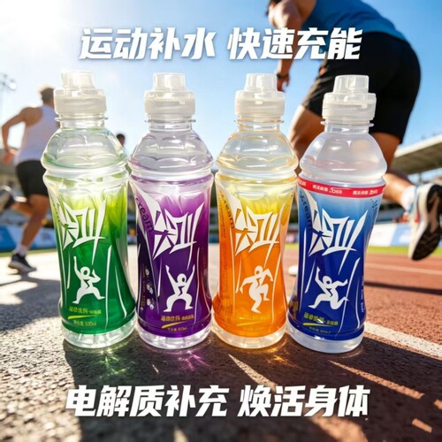 尖叫550ml柑橘西柚柠檬黄金桃风味1瓶8瓶12瓶户外运动补水便携装