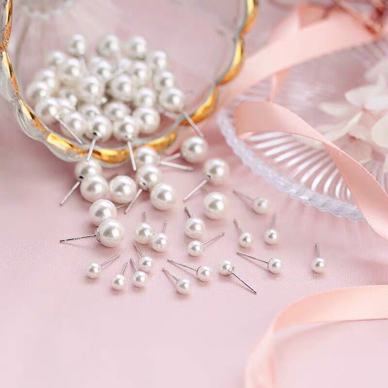 耳钉防过敏韩版简约 个性气质可爱女学生耳饰品 时尚网红百搭耳环