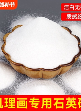 石英砂肌理画丙烯套装手工diy材料绘画工具油画丙烯颜料立体装饰画白色沙子画4080目细砂美术画画填色12色