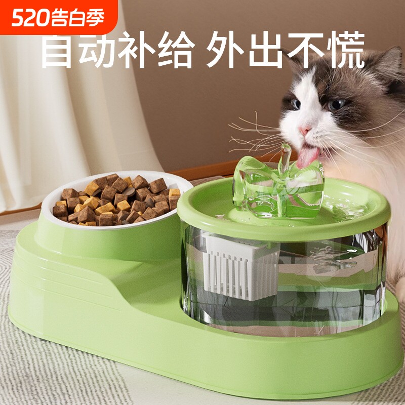 猫咪饮水机自动循环活水宠物饮水过滤流动护颈喂食器源头