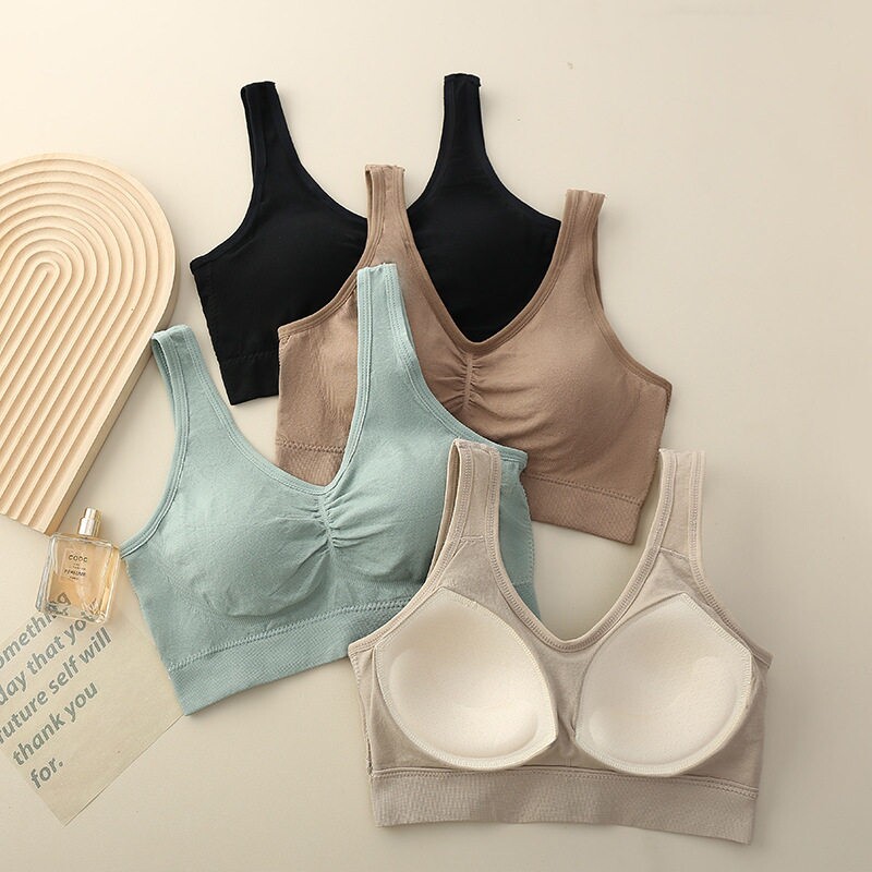 大码休闲简约衣女乳胶感固定杯抹胸打底背心中老年裹胸文胸女士