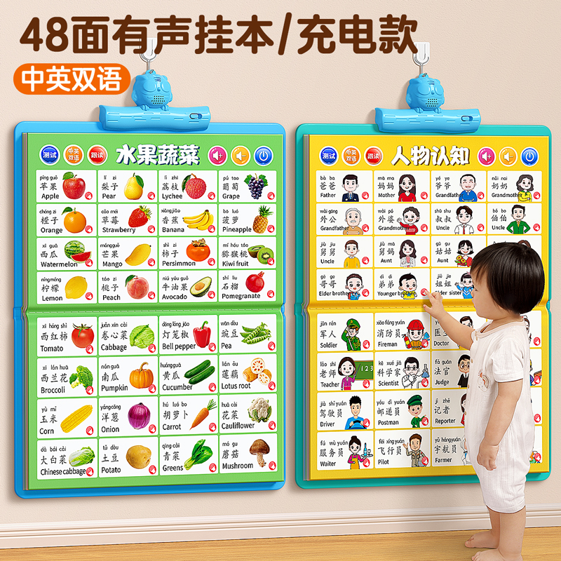 【可充电】1-3岁早教有声挂本