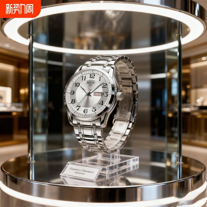 男款手表防水石英腕表高级感男士全自动非机械表正品名牌钢带商务