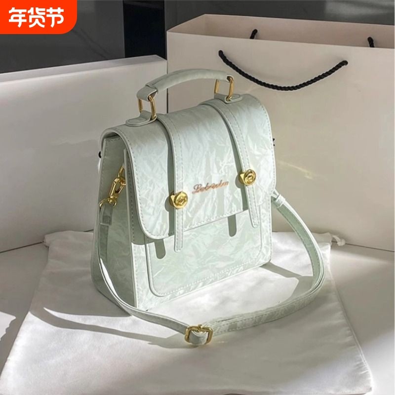 小众百搭双肩包精致高级感学院风简约小型背包女款手提百搭双肩包