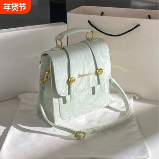 小众百搭双肩包精致高级感学院风简约小型背包女款手提百搭双肩包