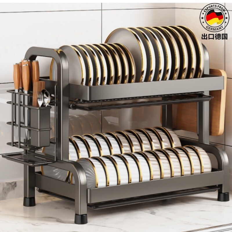 厨房碗碟收纳架多功能置物架家用放碗架碗盘沥水架碗柜碗筷收纳盒