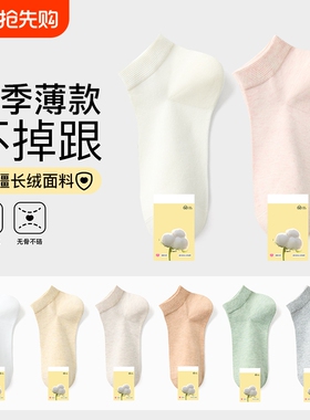 袜子女款夏季薄款透气短袜2026爆款浅口隐形船袜脚后跟白色吸汗