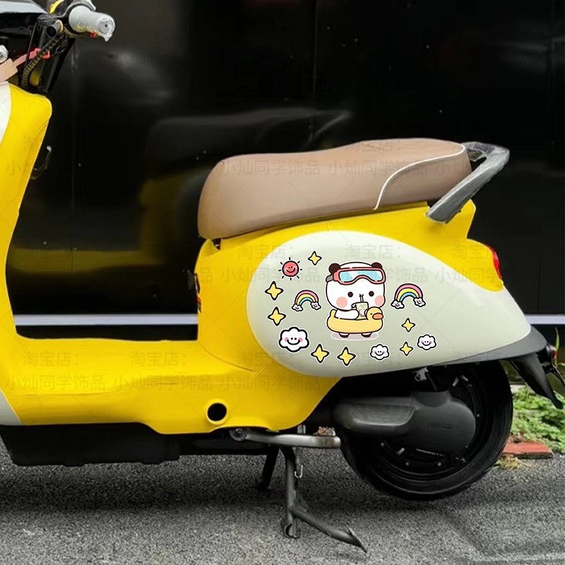 布布一二电动车贴纸适用爱玛露娜台铃雅迪小牛九号遮挡划痕贴纸