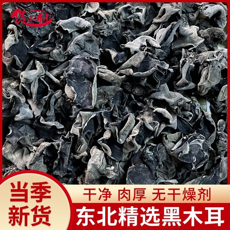 东北黑木耳500g肉厚无根秋耳干货特产级凉拌干新货散装秋木耳