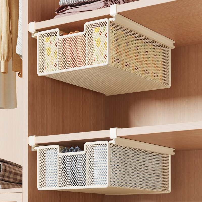 内衣收纳盒袜子整理盒贴身衣物储物筐衣柜内下挂式三合一收纳神器