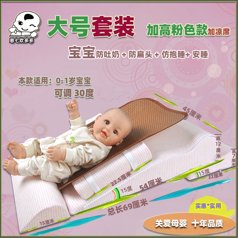 婴儿防吐奶斜坡垫宝宝防溢奶呛奶斜坡枕新生儿躺喂奶神器哺乳枕床