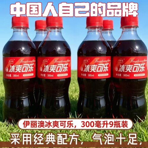 伊丽澳冰爽可乐300ml*9瓶夏日解暑碳酸饮料经典口味新日期