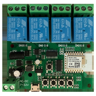 涂鸦Zigbee协议4路点动自锁互锁模块无线双控兼容智能多控遥控