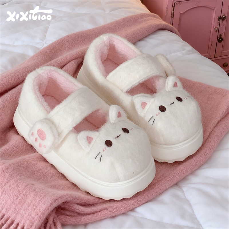 细细条软萌小猫lolita鞋冬