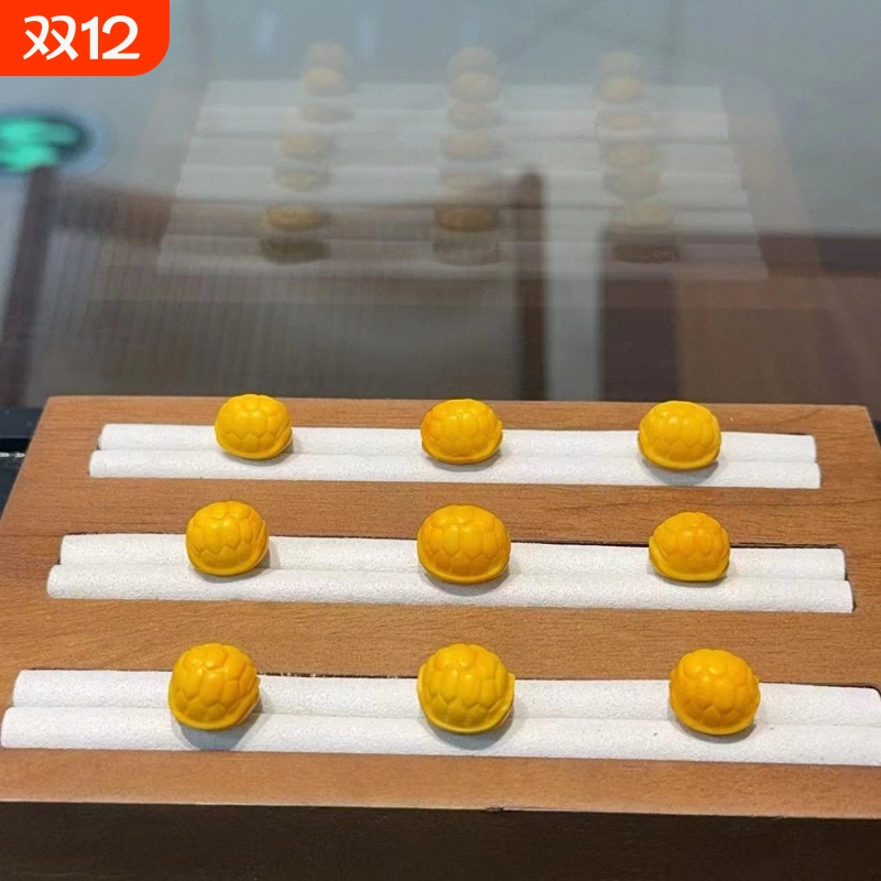 根付鹿角黄金富甲龟壳文玩配饰手串DIY配饰隔珠富甲一方