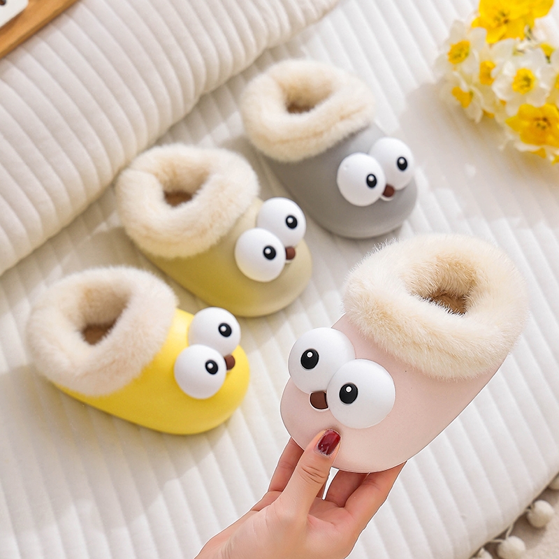 宝宝防水防滑EVA包跟棉拖鞋