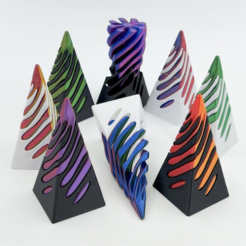 3d打印解压螺旋金字塔旋旋乐拼插立体旋转儿童益智指尖玩具礼物