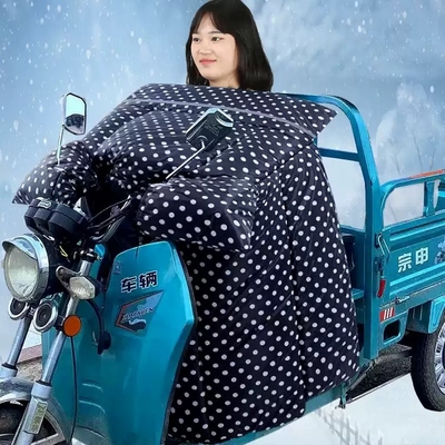 电动三轮车电瓶车前挡风被冬季专用加绒加厚防水加宽加大冬款冬天