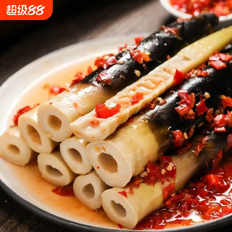 新笋网红手剥笋竹笋开袋即食香辣泡椒手拨新鲜嫩脆嫩笋尖零食辣味