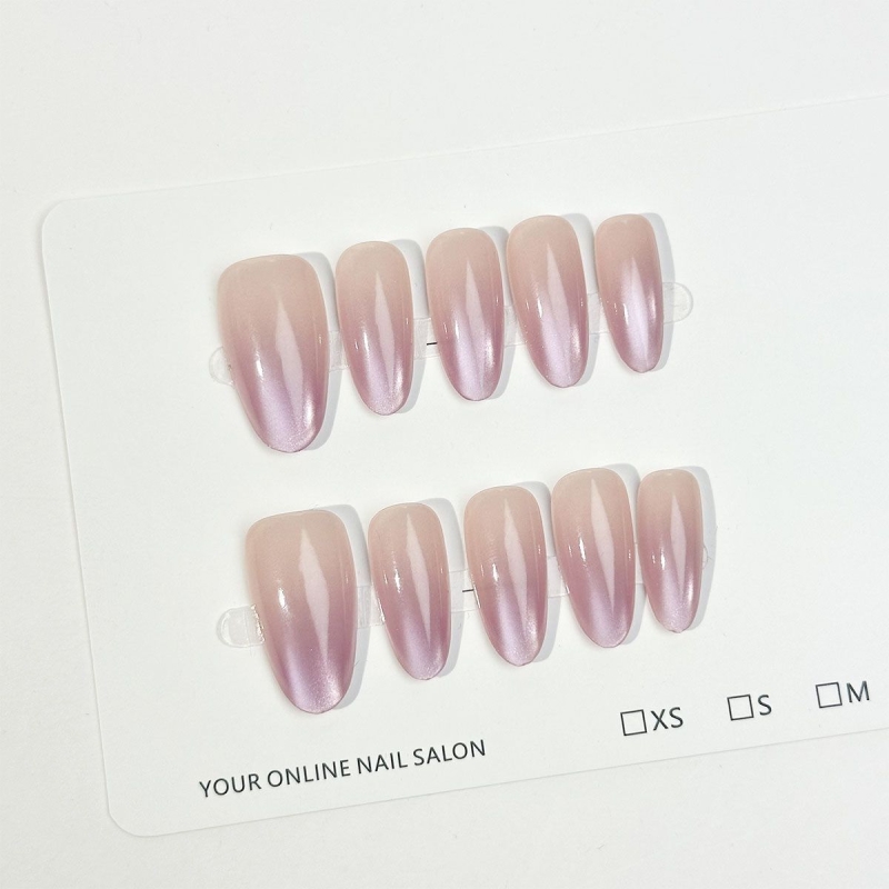 紫葡萄手工穿戴甲2025新款秋冬短款显白椭圆形高级感学生美甲贴片