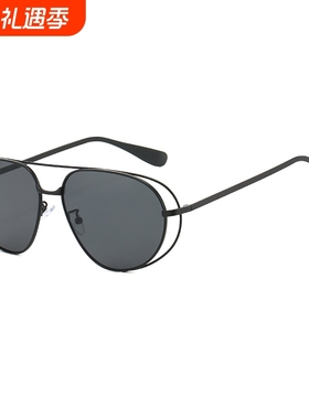 新款双梁蛤蟆太阳镜时尚墨镜户外开车垂钓防紫外线眼镜