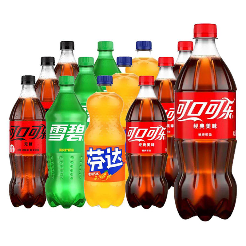 可口可乐888ml*12大瓶雪碧芬达图片
