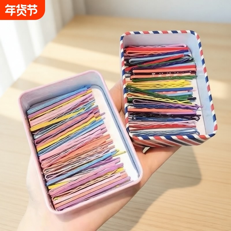 ins学生发夹彩色一字夹少女发夹韩版可爱糖果色网红刘海卡子发饰