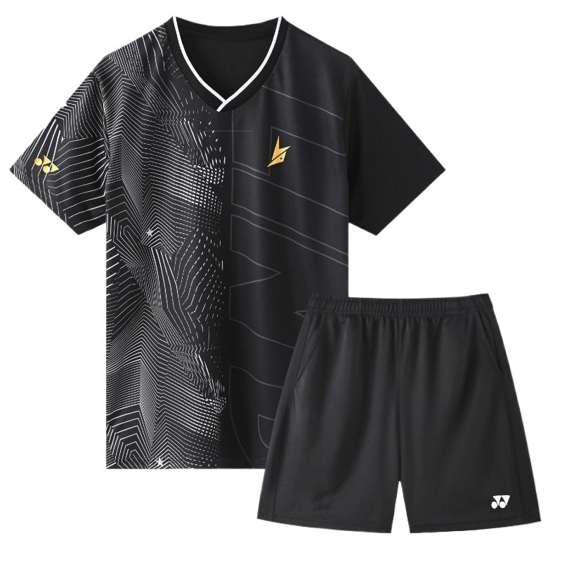2025新款林丹羽毛球服男士短袖速干比赛大赛训练服短裤套装队服