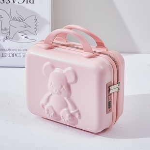 暴力熊手提行李箱化妆小箱子包14寸2022新款密码箱轻便收纳箱