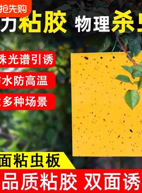 强力有效双面通用黄色家用室内外克星粘虫板大棚可诱捕防虫飞蛾