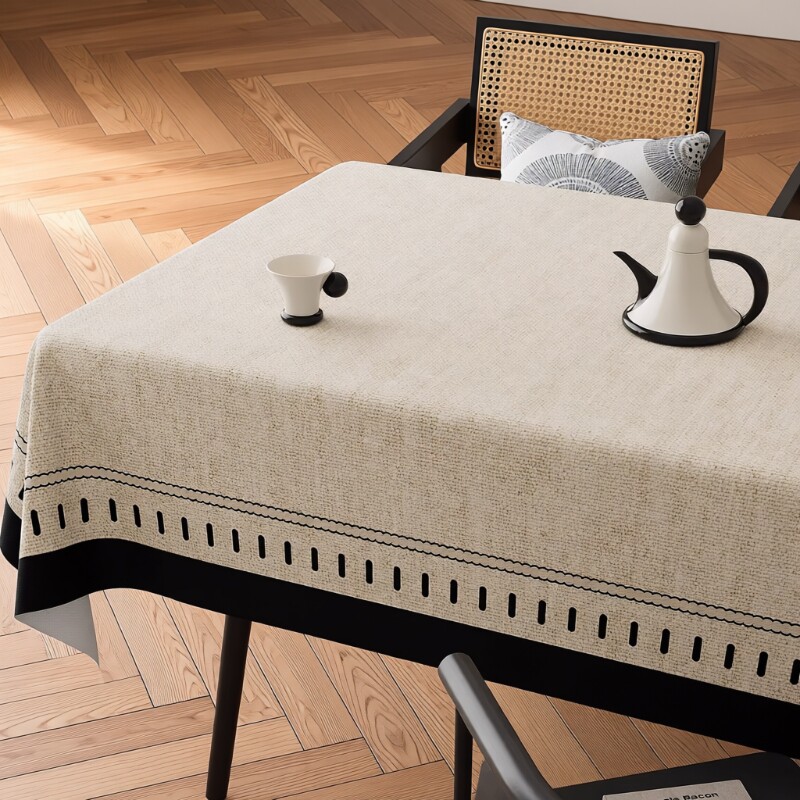 中古风桌布防油防水防烫免洗轻奢高级感餐桌布茶几台布桌面小羊皮