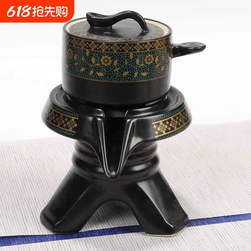 懒人石磨茶具套装陶瓷家用防烫旋转自动功夫茶杯泡茶壶盖整套中式