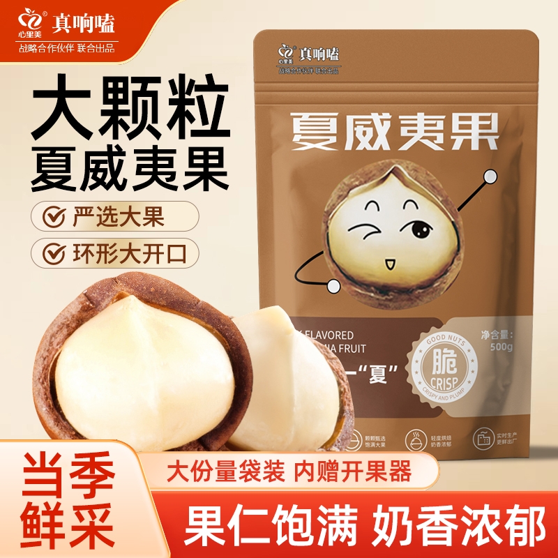 夏威夷果奶油味坚果炒货休闲小零食每日坚果零食批发袋装带壳佳仁