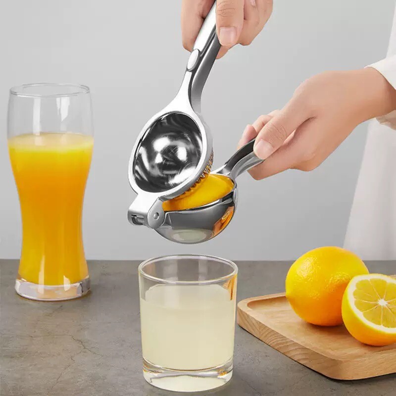 不锈钢手压式榨汁器餐厅奶茶店厨房家用柠檬夹橙子水果榨汁小工具