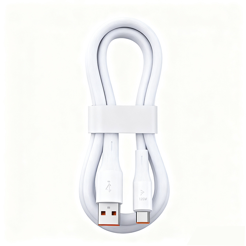 弎希数据线适用华为荣耀系列充电线120W快充白色软胶1.5米单条装
