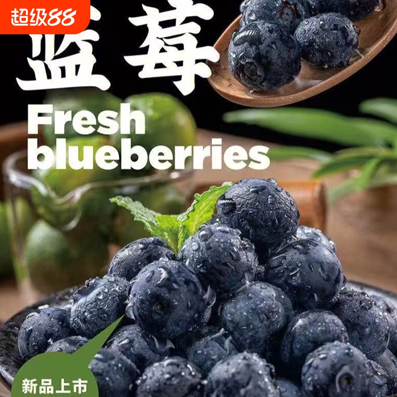 新鲜蓝莓125g当季盒装