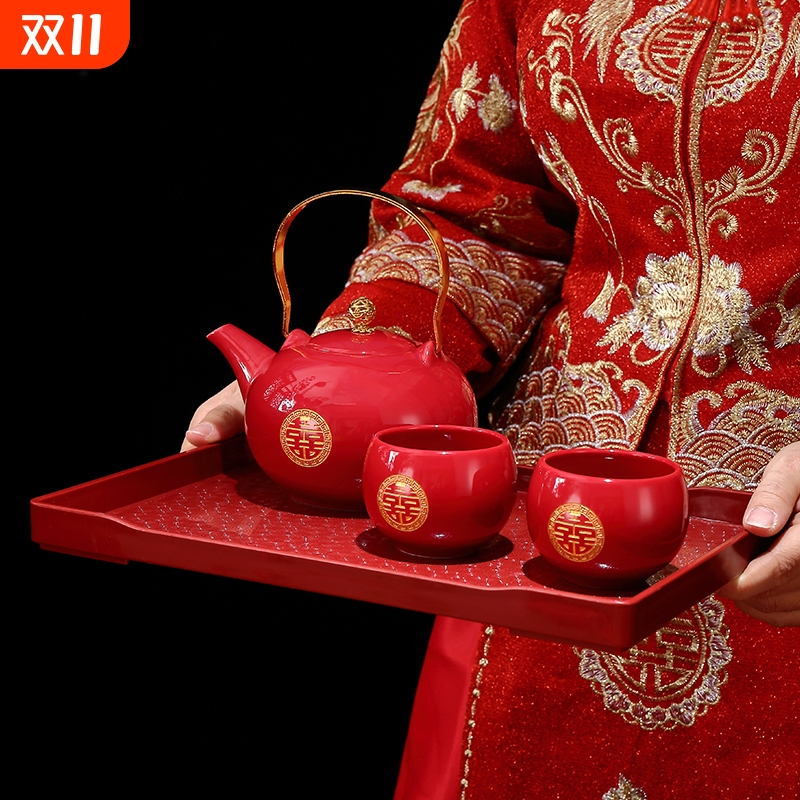 结婚敬茶杯茶壶套装|千人加购