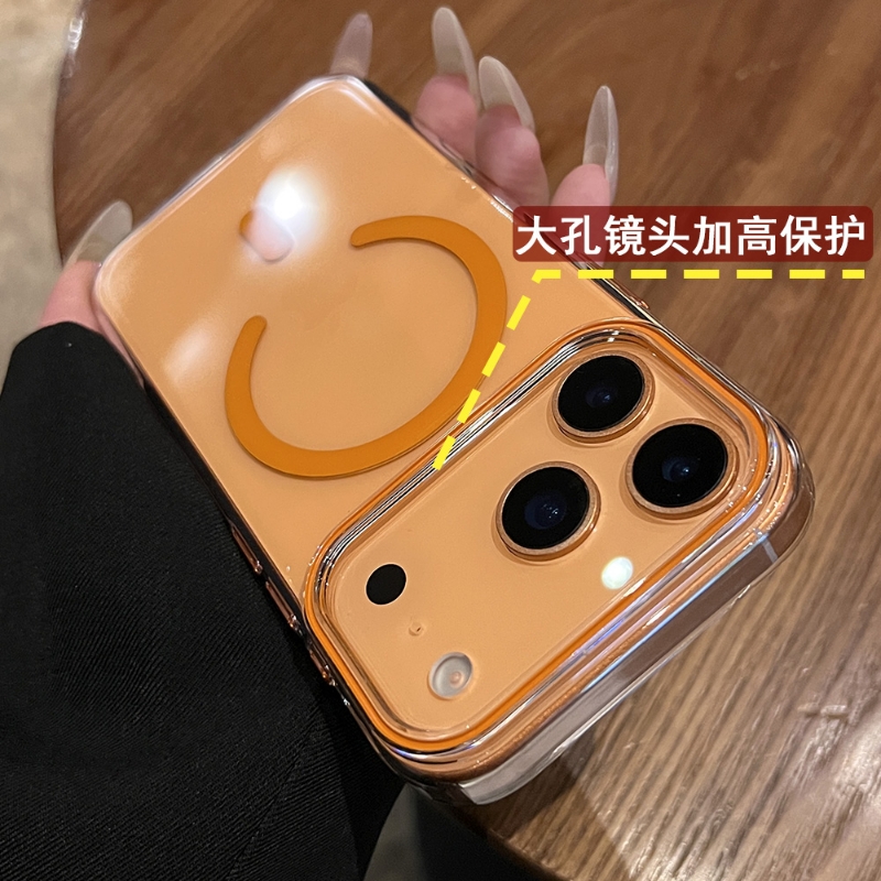 高级感PC硬壳磁吸新款爆款适用于iphone17promax苹果iPhone17pro超薄清透防摔iPhone17air简约ip17大孔保护壳