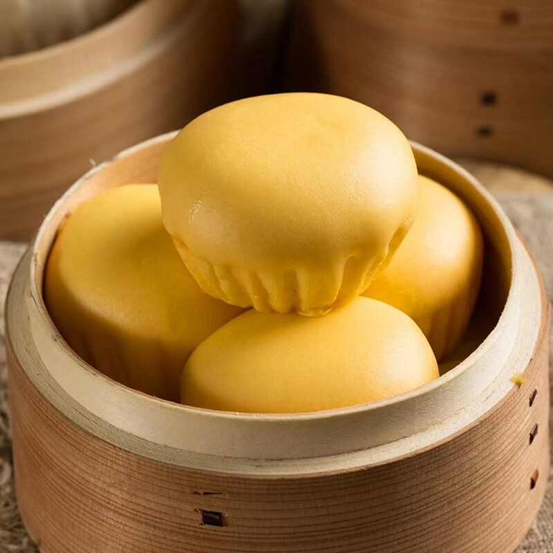 爆汁流沙包广式茶楼传统咸蛋黄流沙包儿童早餐家庭包点速冻半成品图片