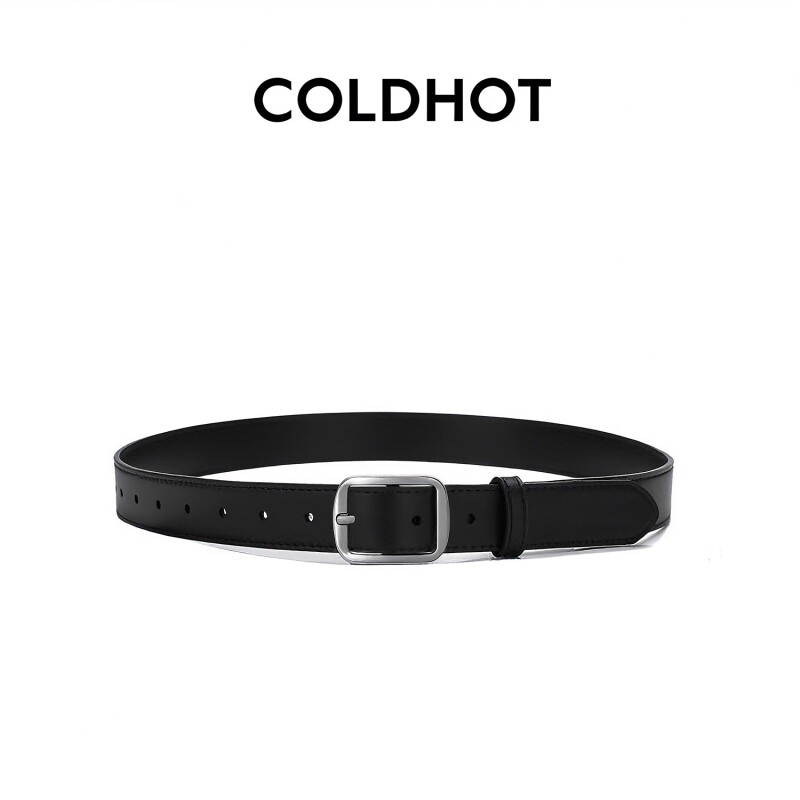 原创高级感针扣腰带简约2026新款男女通用百搭牛仔裤皮带黑色装饰