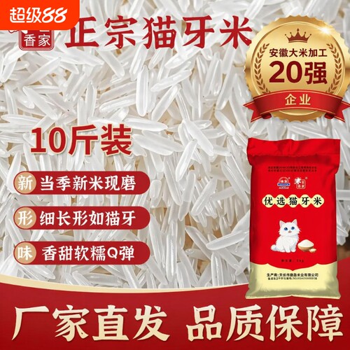 猫牙味长粒香米10斤|千人回购