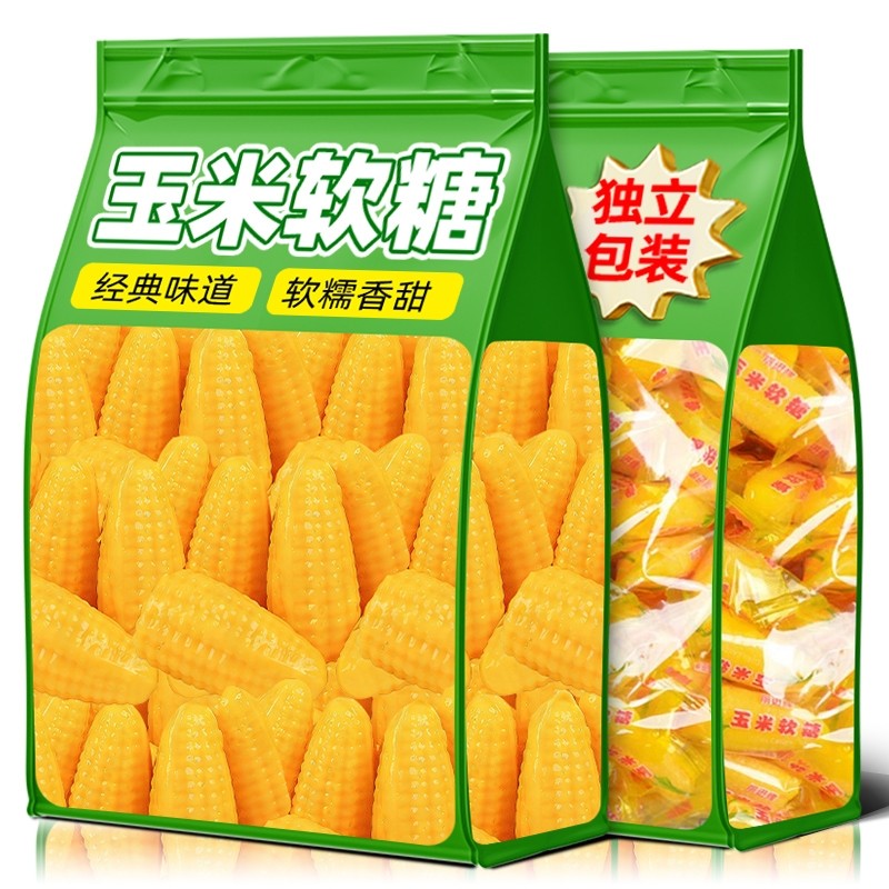 玉米软糖老式风味独立包装水果儿童怀旧零食喜糖年货散装软糯香甜