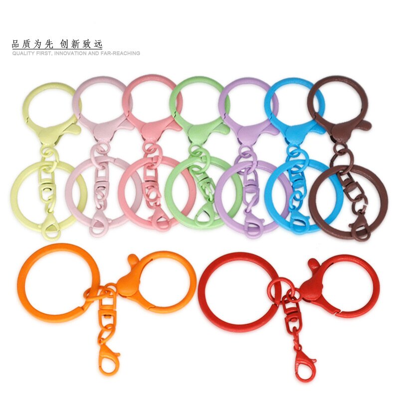 COLOR LACQUERED ZINC ALLOY BULB BUCKLE SMALL 8 LOBSTER BUCKLE FOUR-PIECE SET OF KEYCHAINS DIY ACCESSORIES ACCESSORIES DOLL BUCKLES