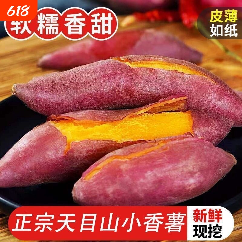 现挖天目山小香薯正宗蜜薯新鲜黄心板栗地瓜沙地番薯红薯山芋香甜