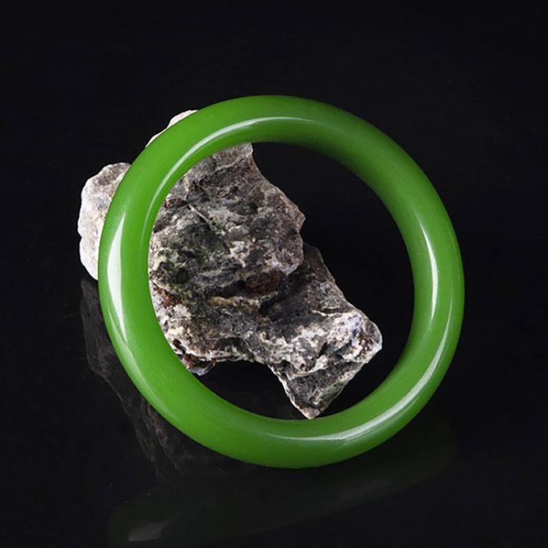 绿玉髓手镯仿翡翠玉女菠菜绿玉翡翠色时尚手环镯子天然玉手工朱砂