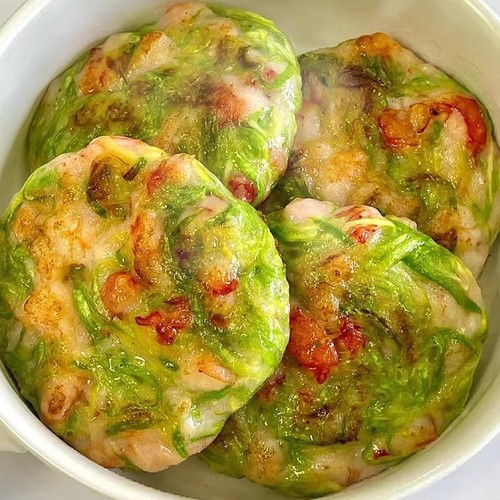 西葫芦虾滑饼煎饼馅饼速食营养懒人早饭早餐半成品速冻食品