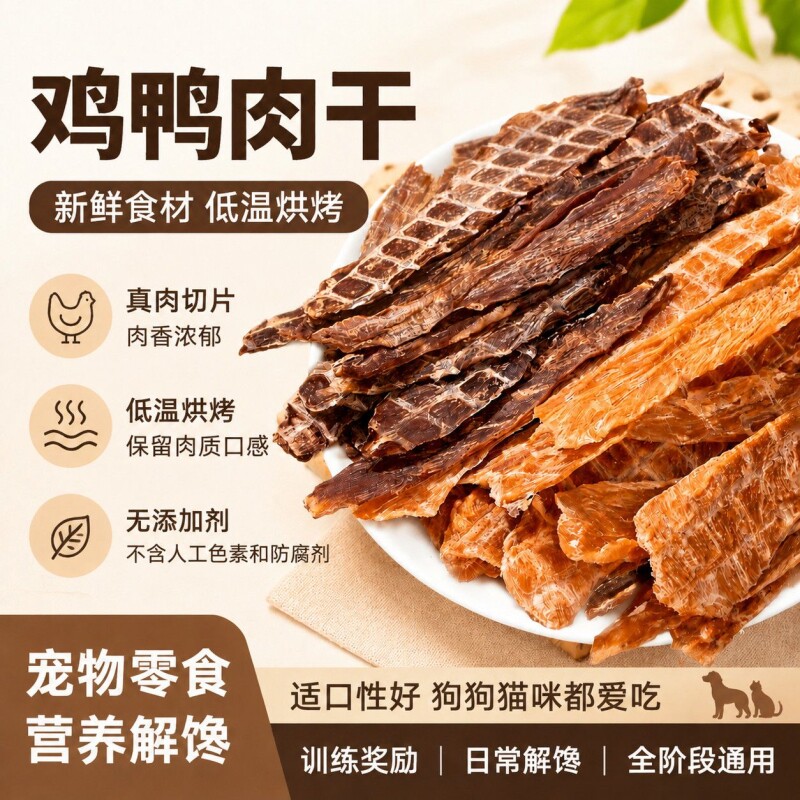 狗狗零食鸡肉干鸭肉干猫咪零食烘干肉干肉条成幼犬解馋健康高蛋白图片