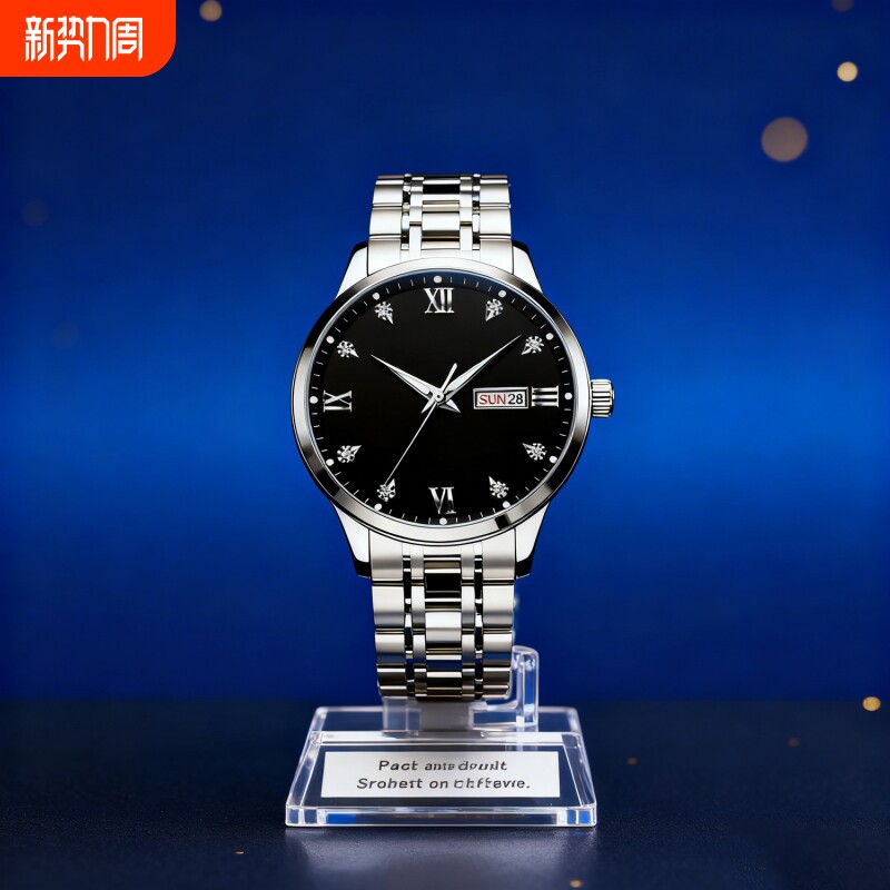 老人手表男士爸爸女款情侣表防水老年人学生石英表男款非机械表礼